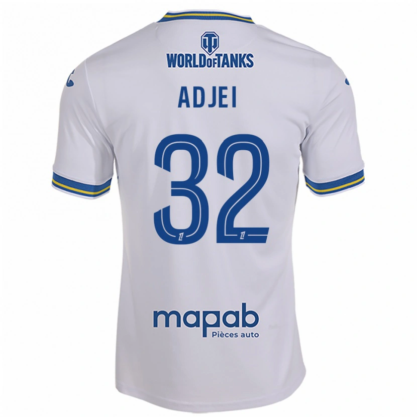 Danxen Damen Nathaniel Adjei #32 Weiß Himmelblau Auswärtstrikot Trikot 2025/26 T-Shirt Österreich