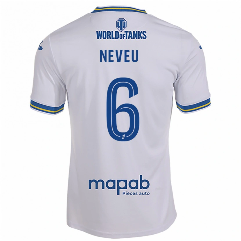 Danxen Damen Tom Neveu #6 Weiß Himmelblau Auswärtstrikot Trikot 2025/26 T-Shirt Österreich
