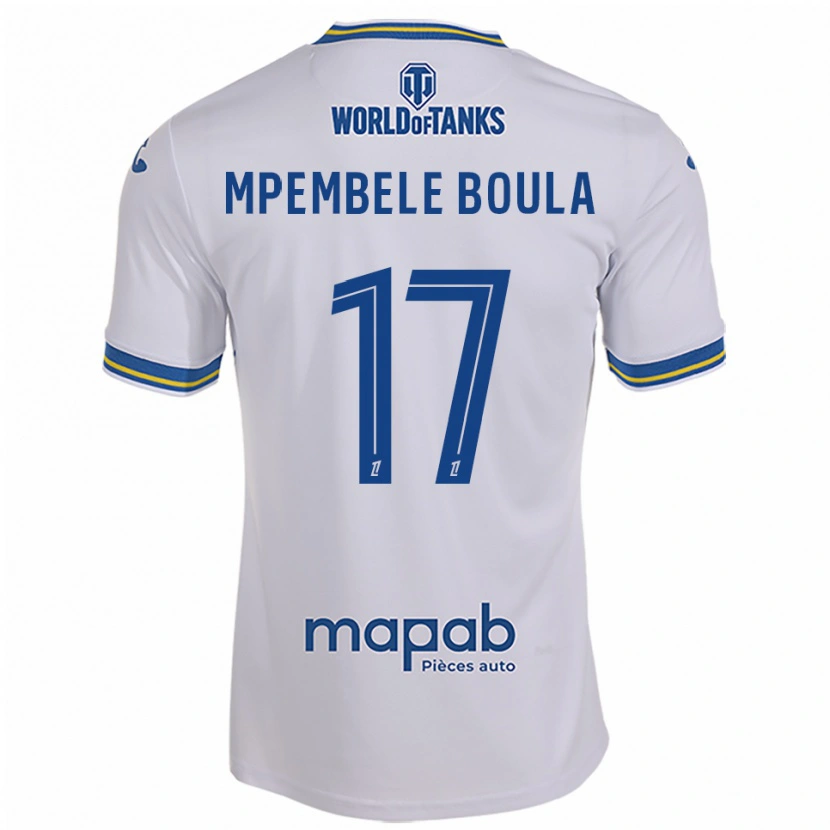 Danxen Damen Exaucé Mpembele Boula #17 Weiß Himmelblau Auswärtstrikot Trikot 2025/26 T-Shirt Österreich