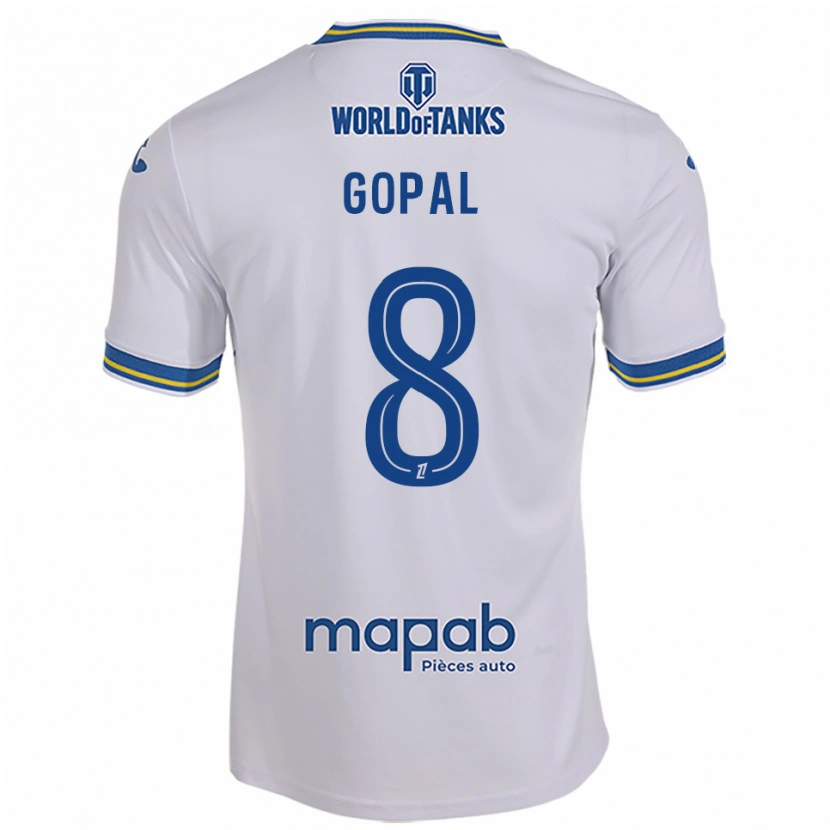 Danxen Damen Julie Gopal #8 Weiß Himmelblau Auswärtstrikot Trikot 2025/26 T-Shirt Österreich
