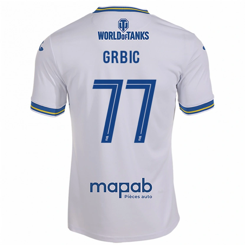 Danxen Damen Adrian Grbic #77 Weiß Himmelblau Auswärtstrikot Trikot 2025/26 T-Shirt Österreich