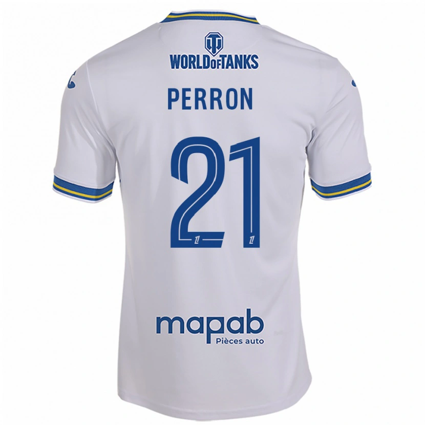 Danxen Damen Angéline Perron #21 Weiß Himmelblau Auswärtstrikot Trikot 2025/26 T-Shirt Österreich