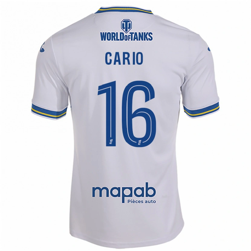 Danxen Damen Anthony Cario #16 Weiß Himmelblau Auswärtstrikot Trikot 2025/26 T-Shirt Österreich