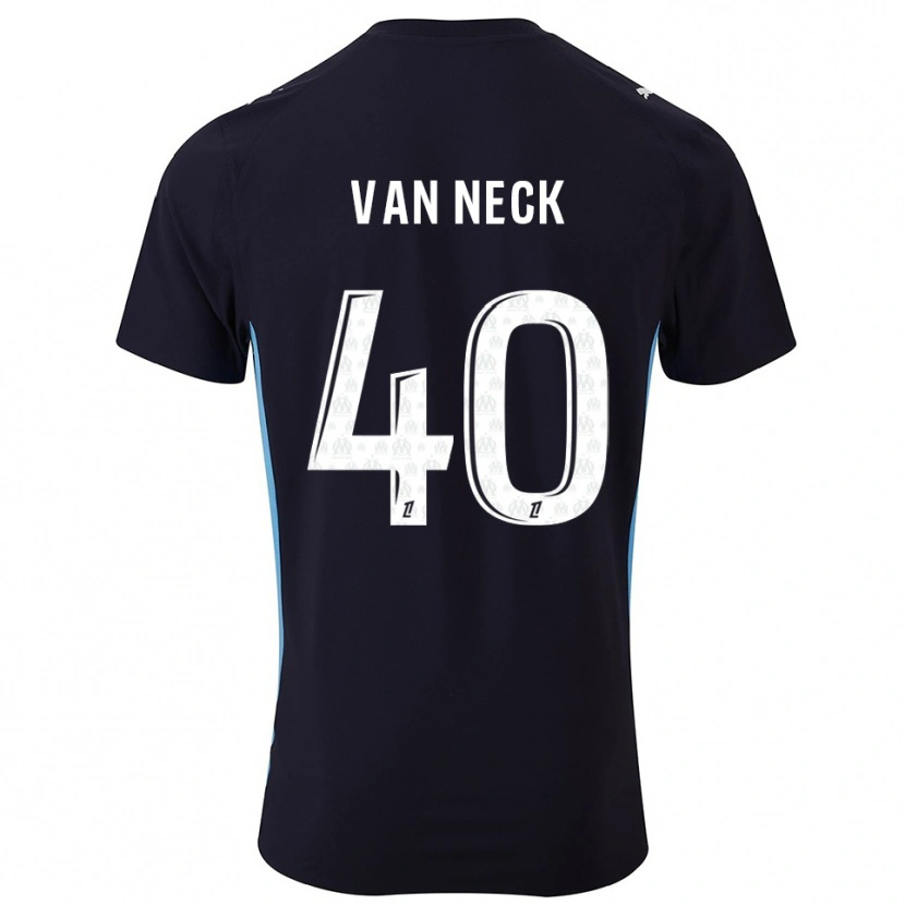 Danxen Damen Jelle Van Neck #40 Schwarz Himmelblau Auswärtstrikot Trikot 2025/26 T-Shirt Österreich