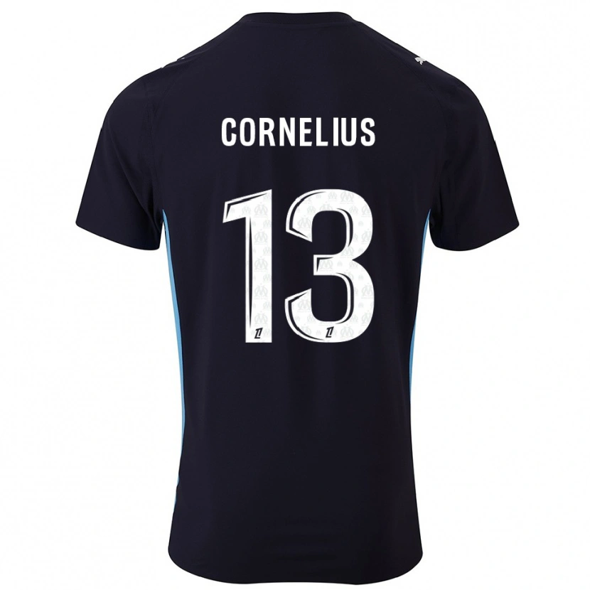 Danxen Damen Derek Cornelius #13 Schwarz Himmelblau Auswärtstrikot Trikot 2025/26 T-Shirt Österreich