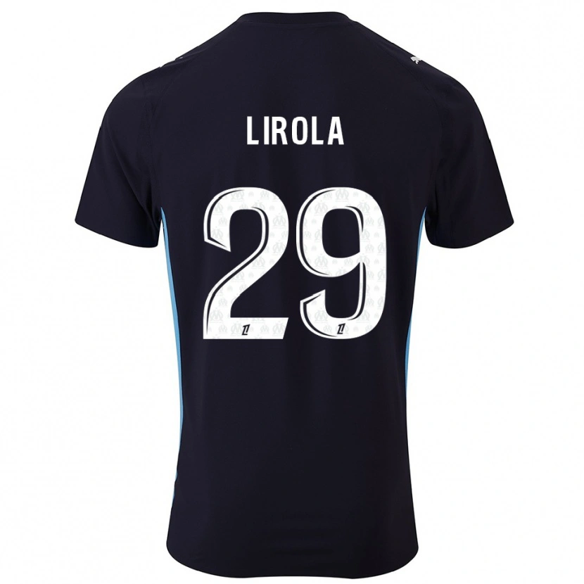 Danxen Damen Pol Lirola #29 Schwarz Himmelblau Auswärtstrikot Trikot 2025/26 T-Shirt Österreich