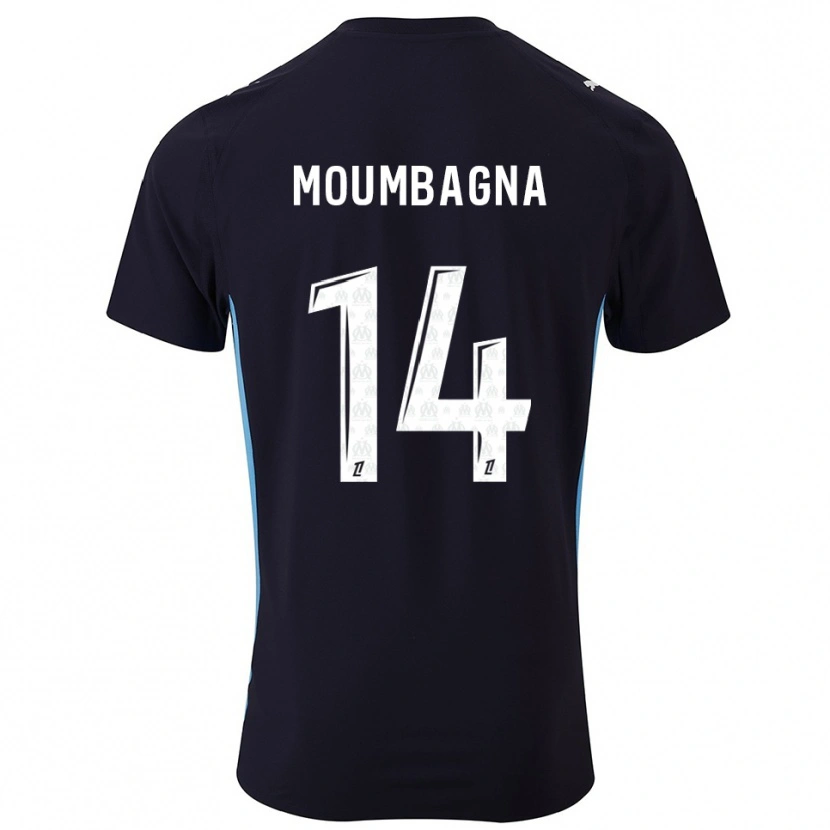 Danxen Damen Faris Moumbagna #14 Schwarz Himmelblau Auswärtstrikot Trikot 2025/26 T-Shirt Österreich