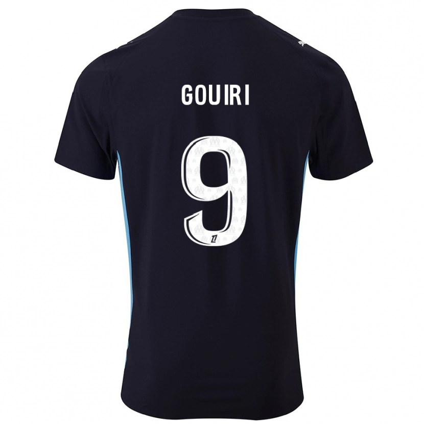 Danxen Damen Amine Gouiri #9 Schwarz Himmelblau Auswärtstrikot Trikot 2025/26 T-Shirt Österreich