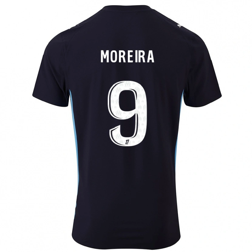 Danxen Damen Iuri Moreira #9 Schwarz Himmelblau Auswärtstrikot Trikot 2025/26 T-Shirt Österreich