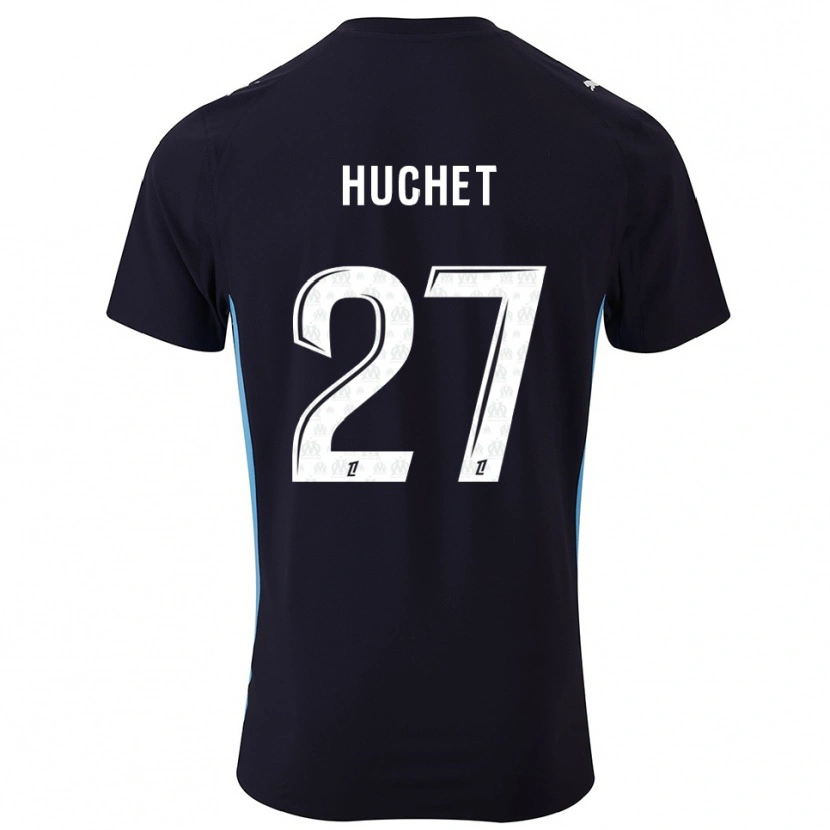 Danxen Damen Sarah Huchet #27 Schwarz Himmelblau Auswärtstrikot Trikot 2025/26 T-Shirt Österreich