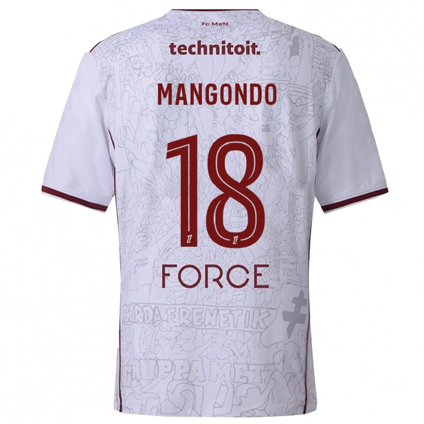 Danxen Damen Joseph Mangondo #18 Weiß Burgunderrot Auswärtstrikot Trikot 2025/26 T-Shirt Österreich