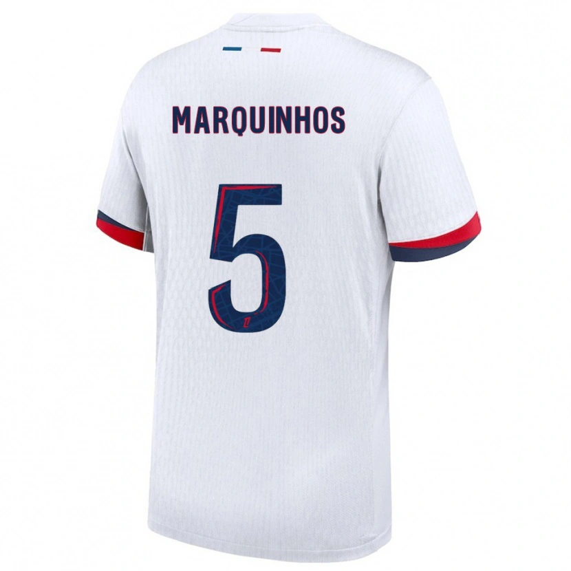 Danxen Damen Marquinhos #5 Weiß Rot Auswärtstrikot Trikot 2025/26 T-Shirt Österreich
