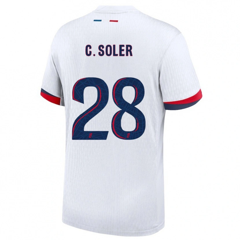 Danxen Damen Carlos Soler #28 Weiß Rot Auswärtstrikot Trikot 2025/26 T-Shirt Österreich