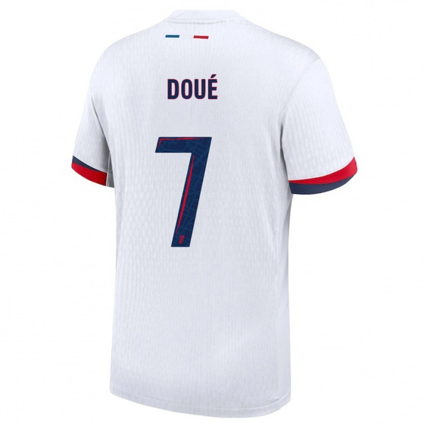 Danxen Damen Eddy Doué #7 Weiß Rot Auswärtstrikot Trikot 2025/26 T-Shirt Österreich
