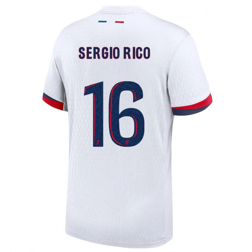 Danxen Damen Sergio Rico #16 Weiß Rot Auswärtstrikot Trikot 2025/26 T-Shirt Österreich