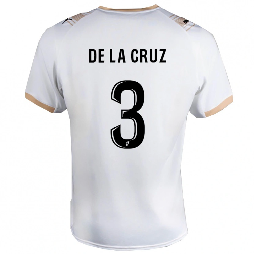 Danxen Damen Maiky De La Cruz #3 Weiß Schwarz Auswärtstrikot Trikot 2025/26 T-Shirt Österreich