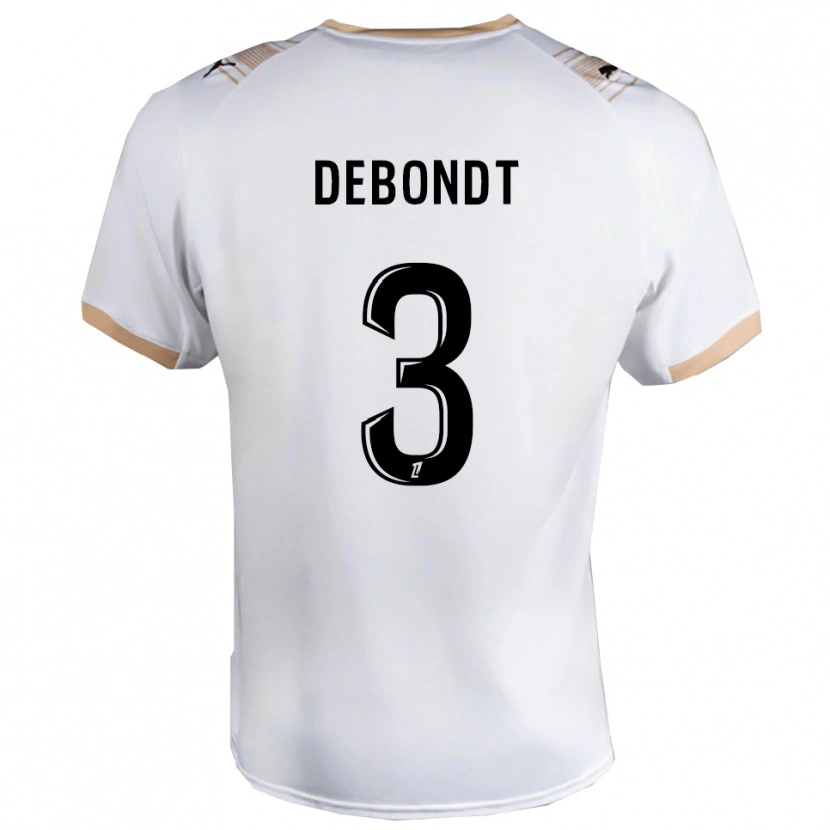 Danxen Damen Maël Debondt #3 Weiß Schwarz Auswärtstrikot Trikot 2025/26 T-Shirt Österreich