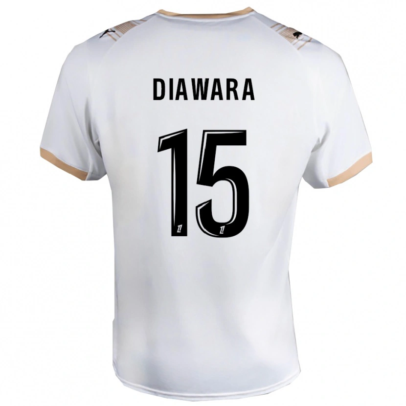Danxen Damen Lamine Diawara #15 Weiß Schwarz Auswärtstrikot Trikot 2025/26 T-Shirt Österreich