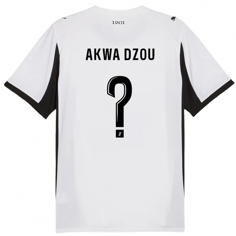 Danxen Damen Yoan Akwa Dzou #0 Weiß Schwarz Auswärtstrikot Trikot 2025/26 T-Shirt Österreich