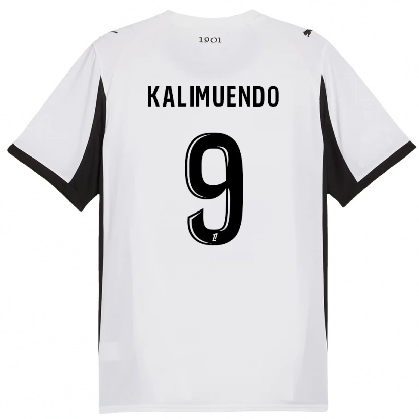Danxen Damen Arnaud Kalimuendo #9 Weiß Schwarz Auswärtstrikot Trikot 2025/26 T-Shirt Österreich