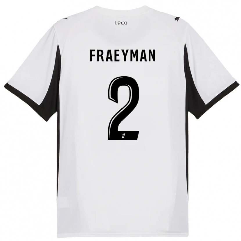 Danxen Damen Dorian Fraeyman #2 Weiß Schwarz Auswärtstrikot Trikot 2025/26 T-Shirt Österreich