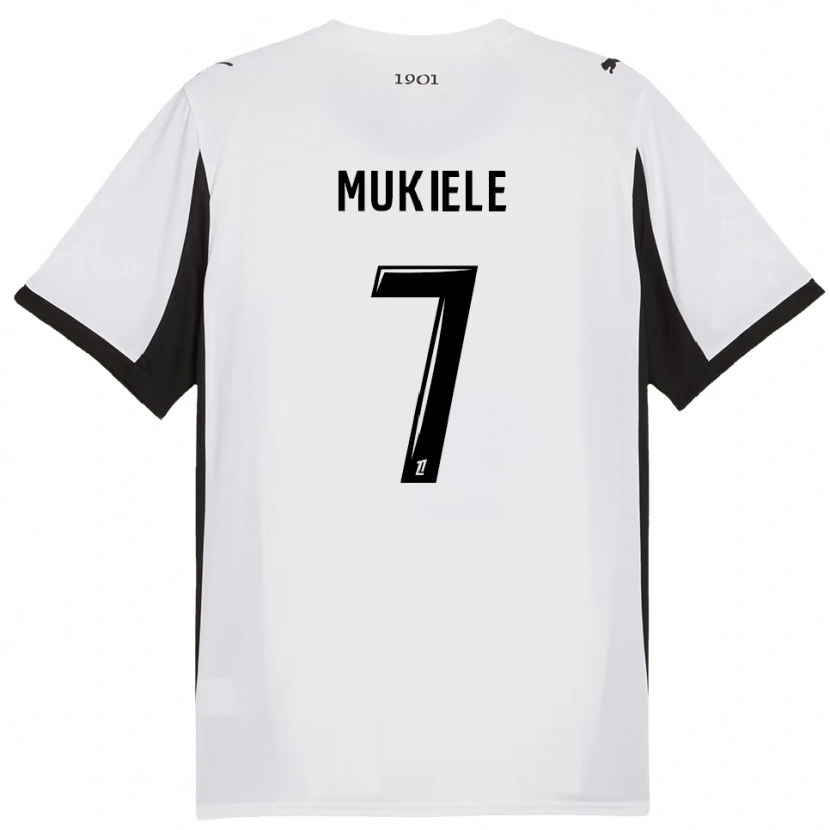 Danxen Damen Nordan Mukiele #7 Weiß Schwarz Auswärtstrikot Trikot 2025/26 T-Shirt Österreich