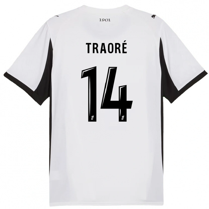 Danxen Damen Erwan Traoré #14 Weiß Schwarz Auswärtstrikot Trikot 2025/26 T-Shirt Österreich