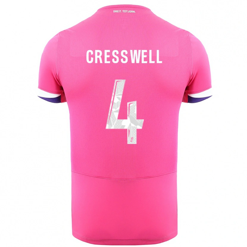 Danxen Damen Charlie Cresswell #4 Rosa Weiß Auswärtstrikot Trikot 2025/26 T-Shirt Österreich
