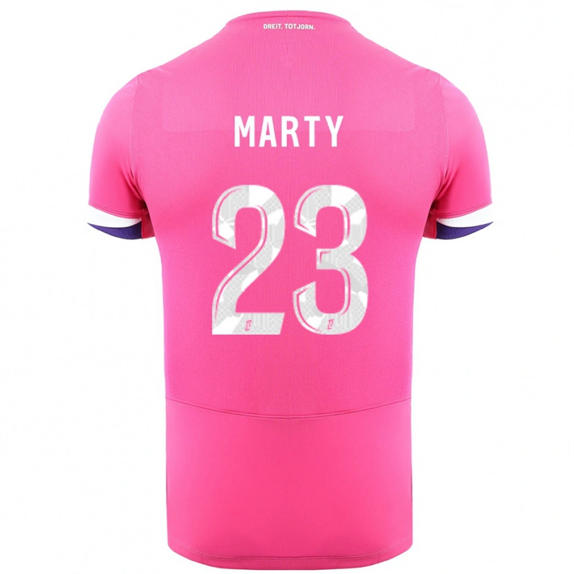 Danxen Damen Chloé Marty #23 Rosa Weiß Auswärtstrikot Trikot 2025/26 T-Shirt Österreich