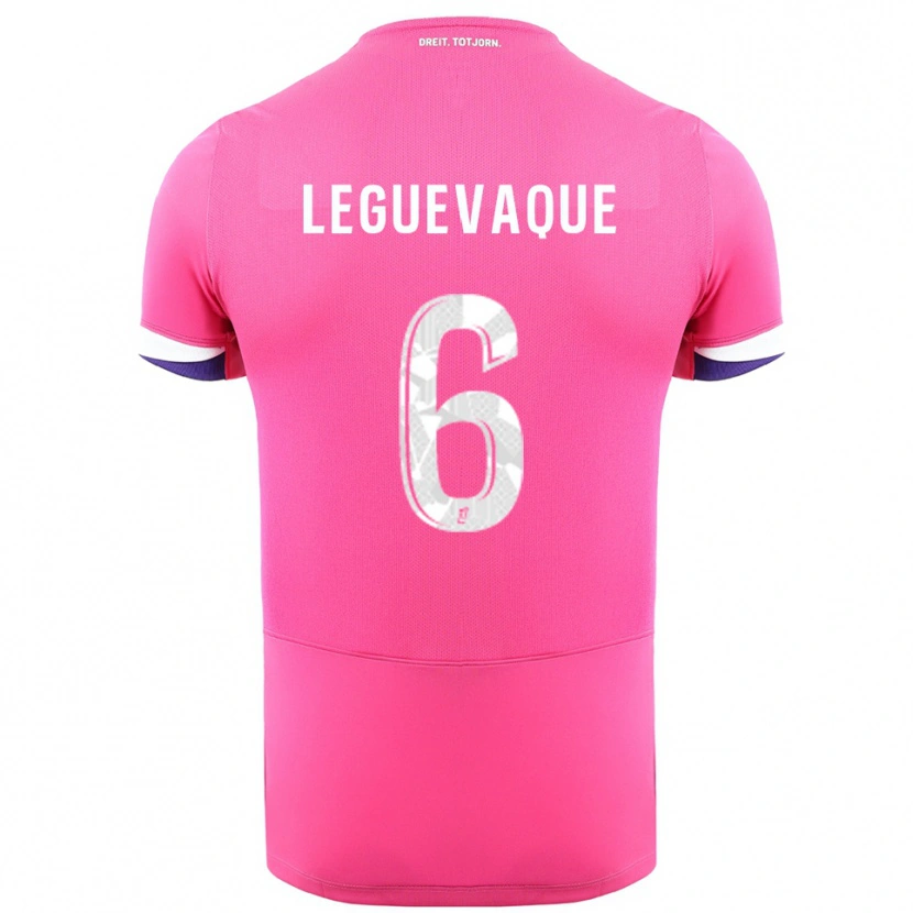Danxen Damen Laurie Leguevaque #6 Rosa Weiß Auswärtstrikot Trikot 2025/26 T-Shirt Österreich