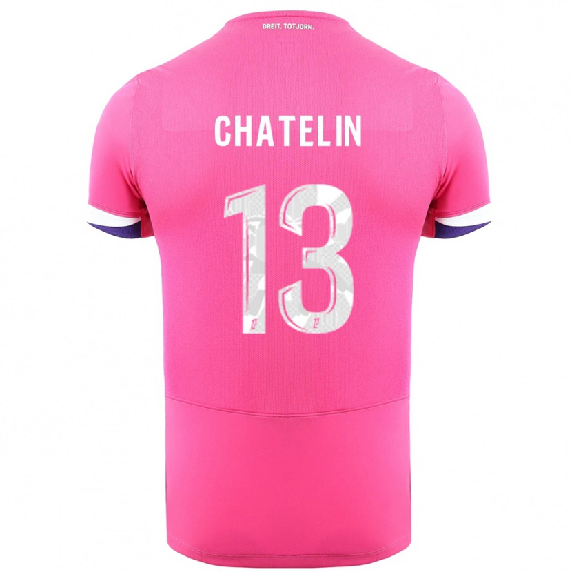 Danxen Damen Delphin Chatelin #13 Rosa Weiß Auswärtstrikot Trikot 2025/26 T-Shirt Österreich