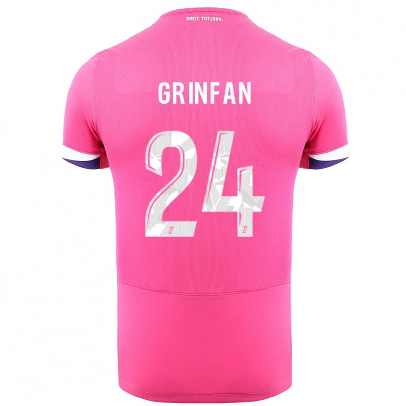 Danxen Damen Roma Grinfan #24 Rosa Weiß Auswärtstrikot Trikot 2025/26 T-Shirt Österreich