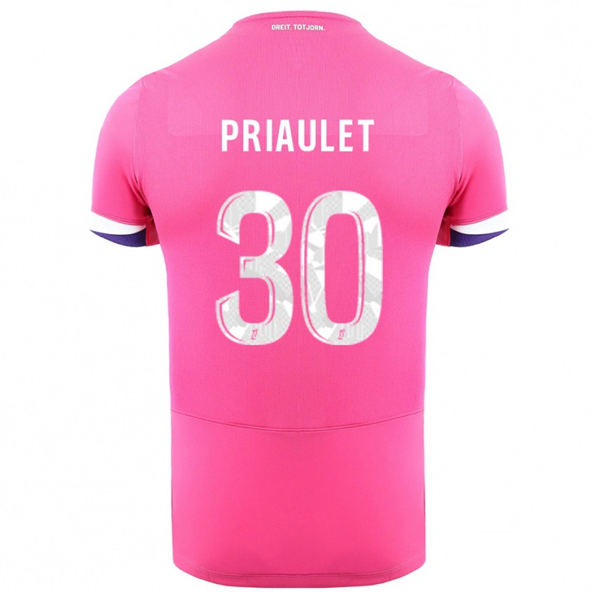 Danxen Damen Anaïs Priaulet #30 Rosa Weiß Auswärtstrikot Trikot 2025/26 T-Shirt Österreich