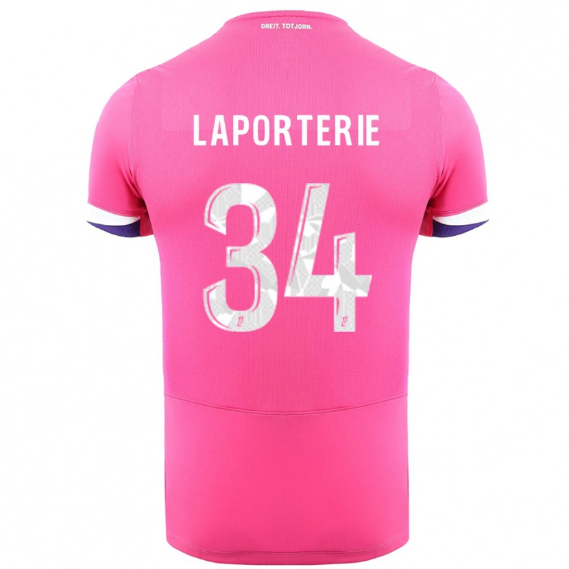 Danxen Damen Ambre Laporterie #34 Rosa Weiß Auswärtstrikot Trikot 2025/26 T-Shirt Österreich