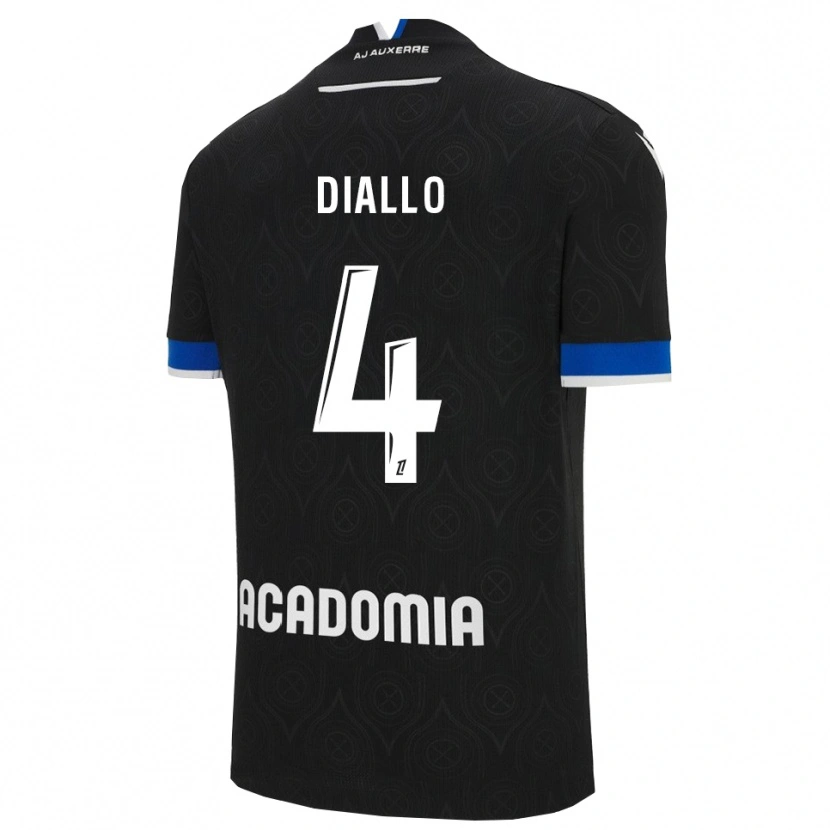 Danxen Damen Ibrahim Diallo #4 Schwarz Weiß Auswärtstrikot Trikot 2025/26 T-Shirt Österreich