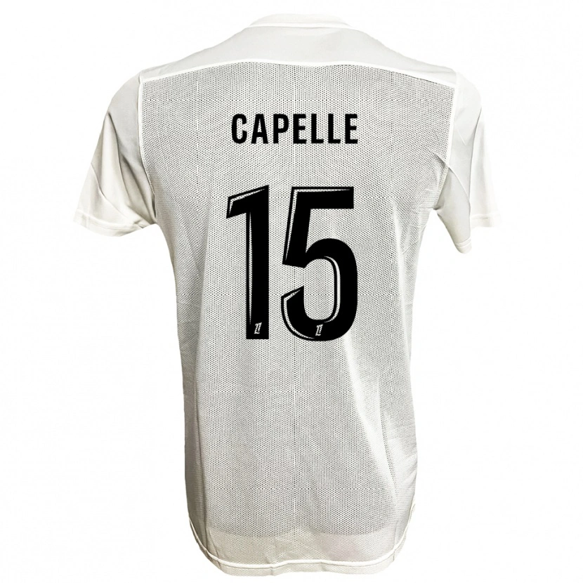 Danxen Damen Pierrick Capelle #15 Schwarz Weiß Auswärtstrikot Trikot 2025/26 T-Shirt Österreich