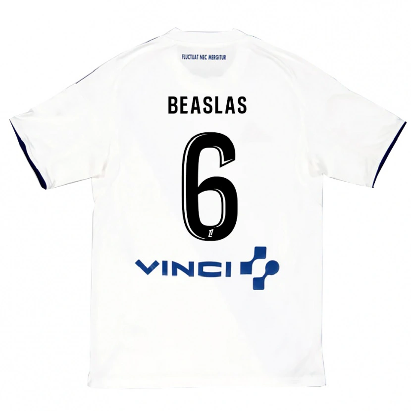 Danxen Damen Matéo Beaslas #6 Weiß Blau Auswärtstrikot Trikot 2025/26 T-Shirt Österreich