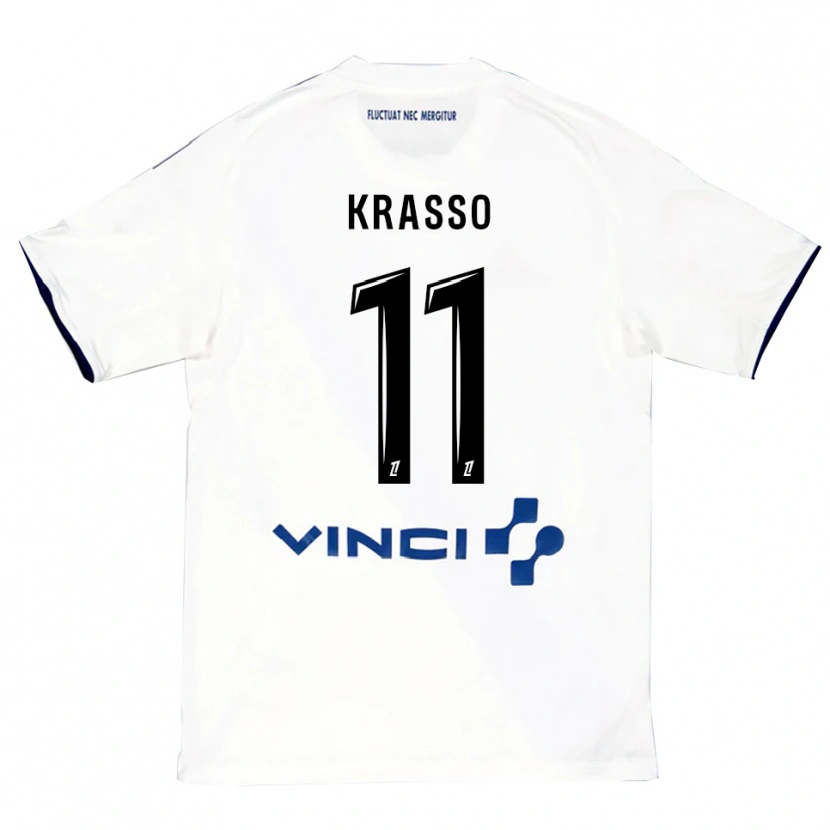 Danxen Damen Jean-Philippe Krasso #11 Weiß Blau Auswärtstrikot Trikot 2025/26 T-Shirt Österreich