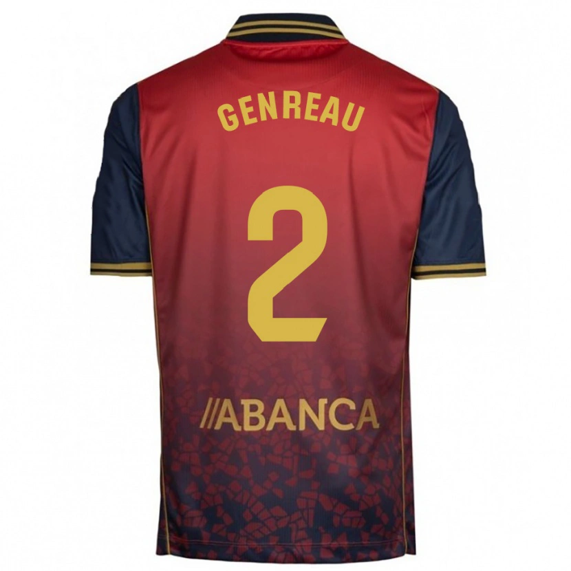 Danxen Damen Denis Genreau #2 Rot Marine Auswärtstrikot Trikot 2025/26 T-Shirt Österreich