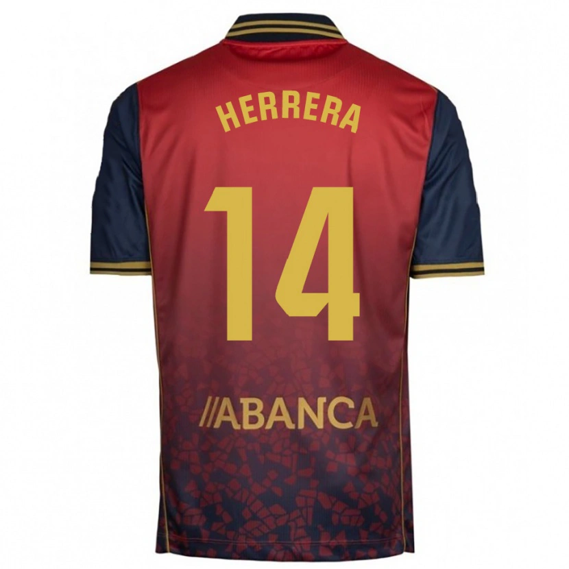 Danxen Damen Cristian Herrera #14 Rot Marine Auswärtstrikot Trikot 2025/26 T-Shirt Österreich