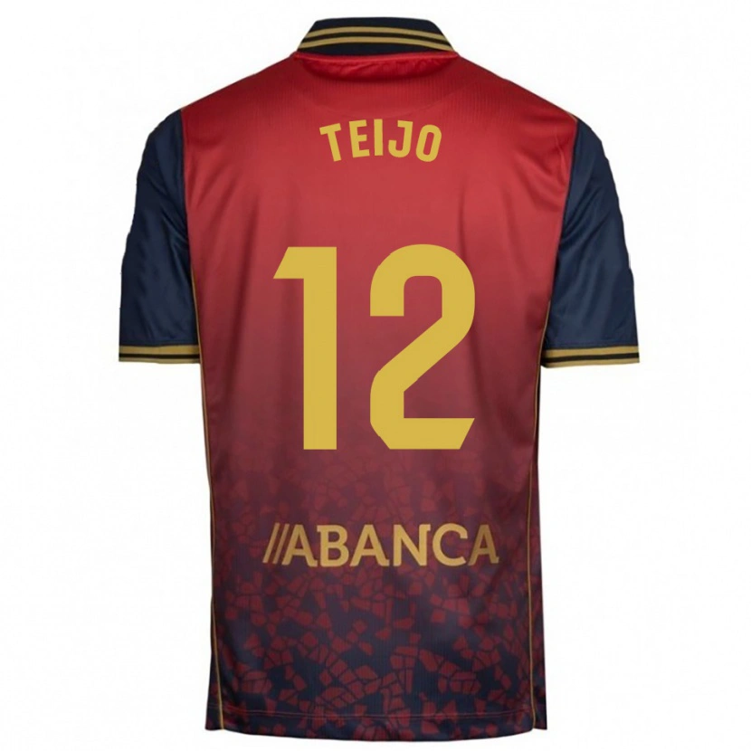 Danxen Damen Quique Teijo #12 Rot Marine Auswärtstrikot Trikot 2025/26 T-Shirt Österreich