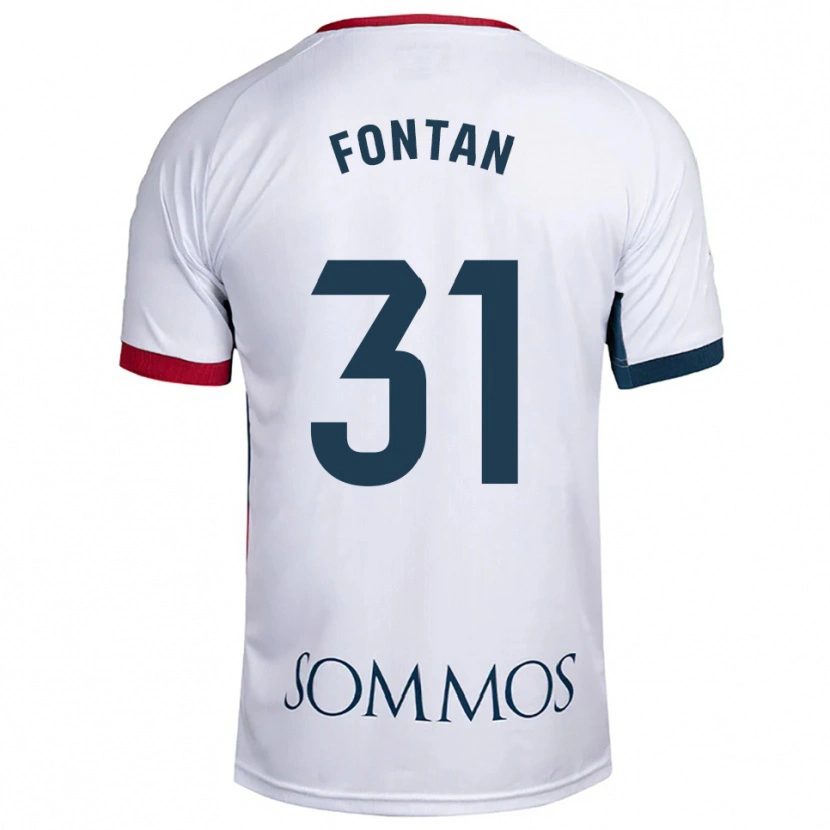 Danxen Damen Nico Fontán #31 Weiß Rot Auswärtstrikot Trikot 2025/26 T-Shirt Österreich