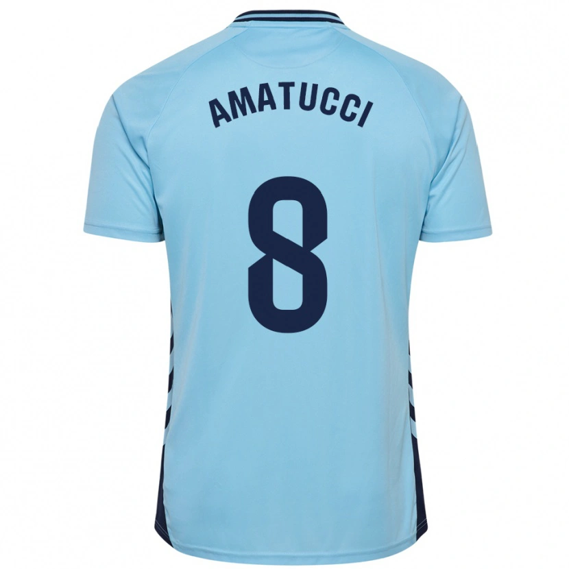 Danxen Damen Lorenzo Amatucci #8 Himmelblau Auswärtstrikot Trikot 2025/26 T-Shirt Österreich