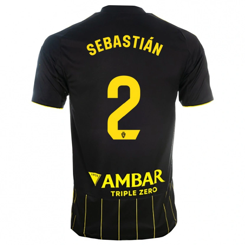Danxen Damen Juan Sebastián #2 Schwarz Gelb Auswärtstrikot Trikot 2025/26 T-Shirt Österreich