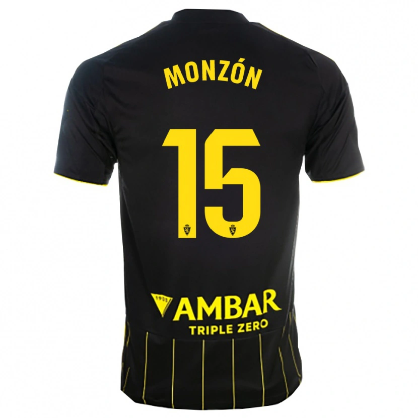 Danxen Damen Diego Monzón #15 Schwarz Gelb Auswärtstrikot Trikot 2025/26 T-Shirt Österreich