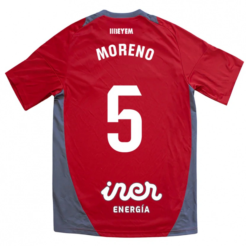 Danxen Damen Javi Moreno #5 Rot Grau Auswärtstrikot Trikot 2025/26 T-Shirt Österreich