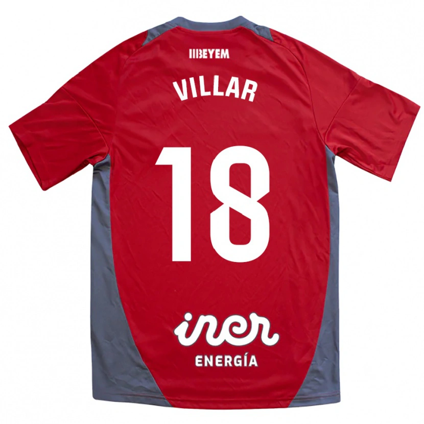 Danxen Damen Javi Villar #18 Rot Grau Auswärtstrikot Trikot 2025/26 T-Shirt Österreich