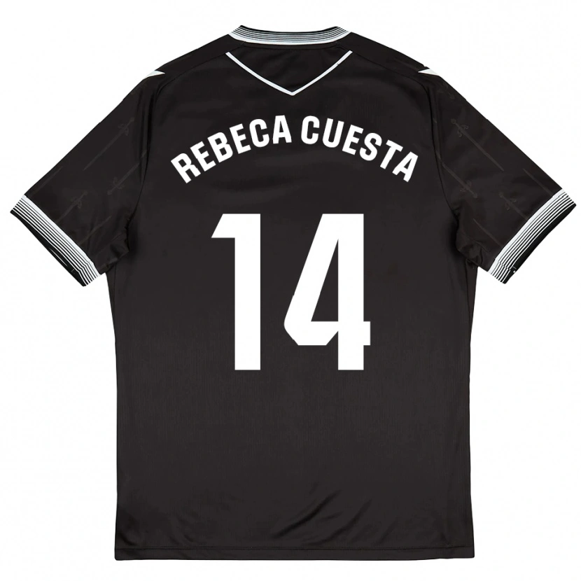 Danxen Damen Rebeca Cuesta #14 Schwarz Weiß Auswärtstrikot Trikot 2025/26 T-Shirt Österreich