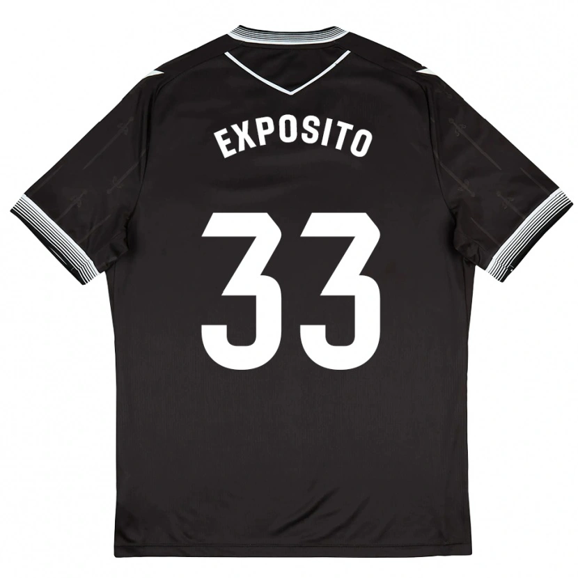 Danxen Damen Marcelo Expósito #33 Schwarz Weiß Auswärtstrikot Trikot 2025/26 T-Shirt Österreich