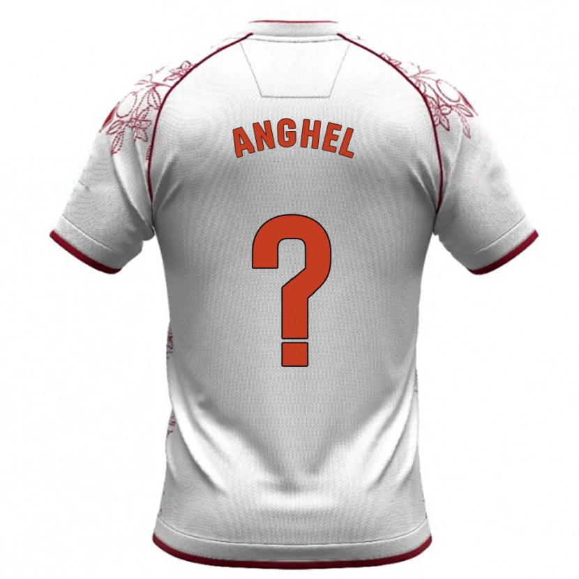 Danxen Damen Nicolas Anghel #0 Weiß Burgunderrot Auswärtstrikot Trikot 2025/26 T-Shirt Österreich